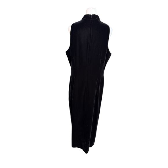 Yves Cossette DEPECHE Mode Dress Women 14 Black Velvet Asian 90s Cocktail Event - Picture 7 of 12
